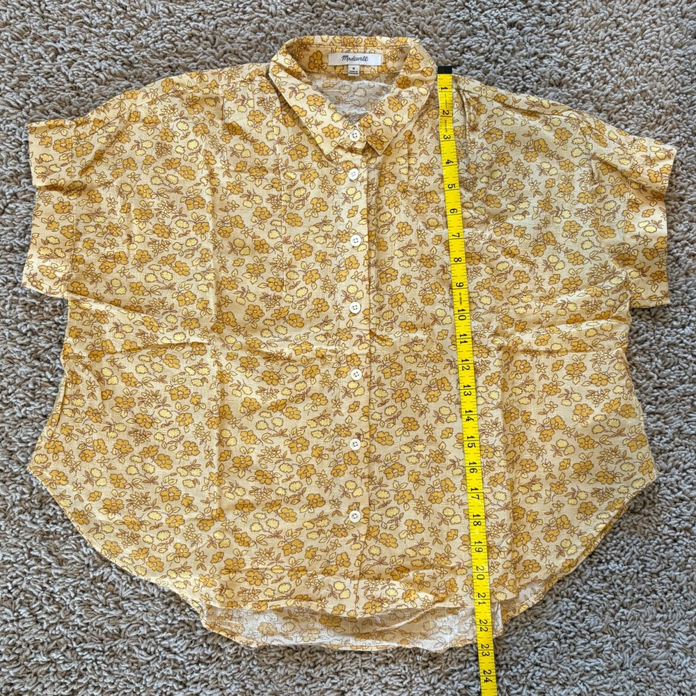 Madewell Hilltop Shirt in Piccola Floral French Vanilla Size Medium - Picture 14 of 14